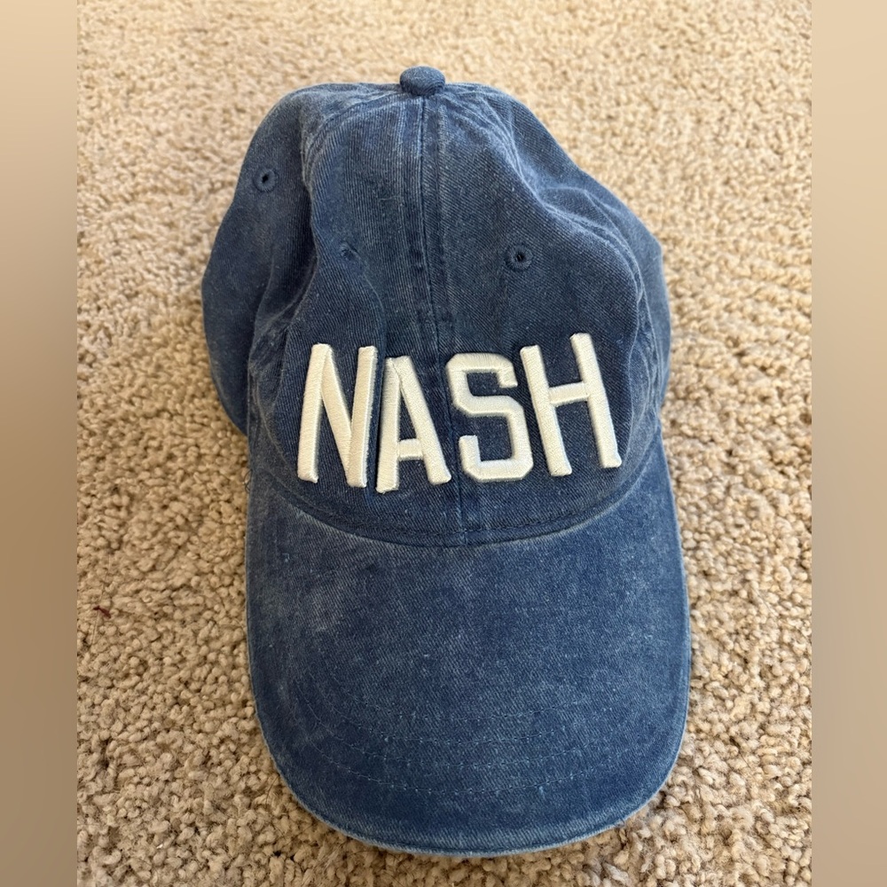 The NASH Collection blue chambray ball cap one size adjustable